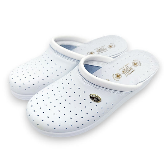 zenske kozne klompe bijele anatomske