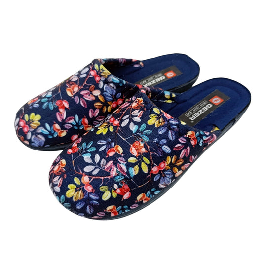 zenske kucne papuce cvjetni uzorak plava 36-41