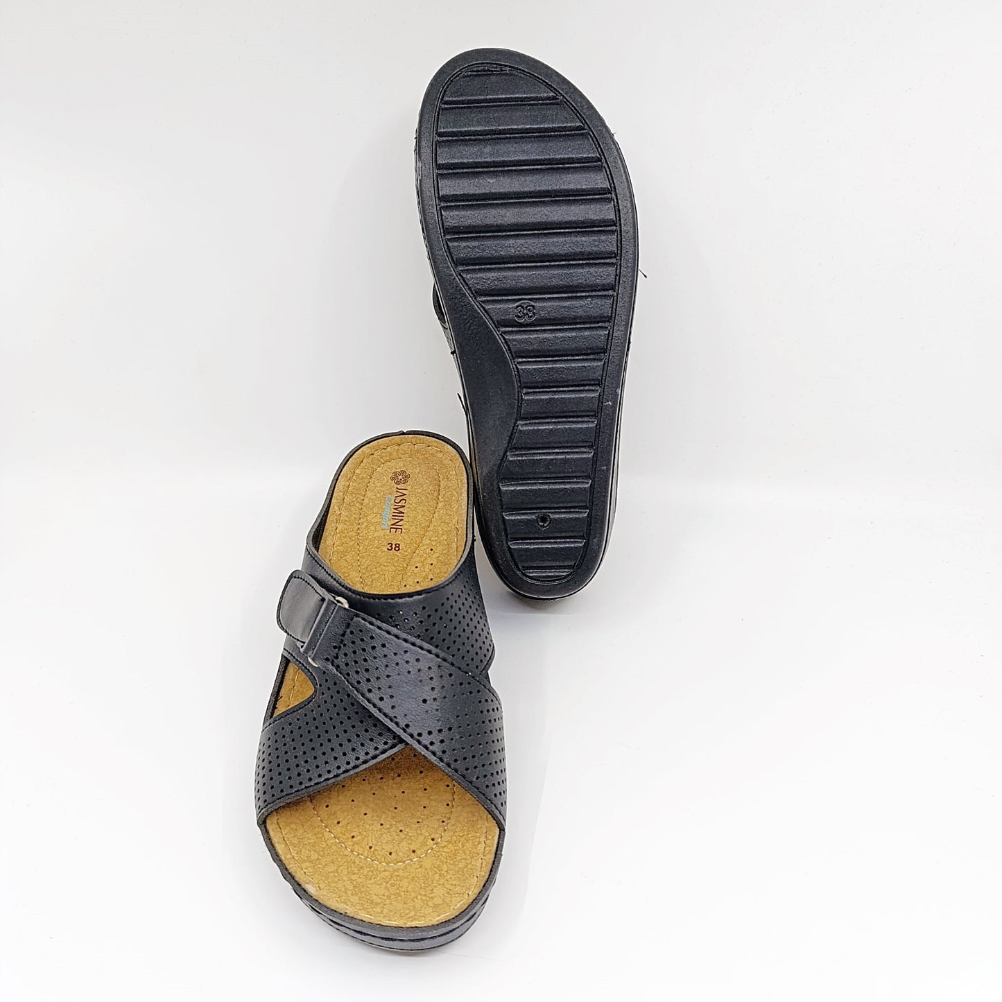 zenske ljetne natikace crne umjetna koza 37-41