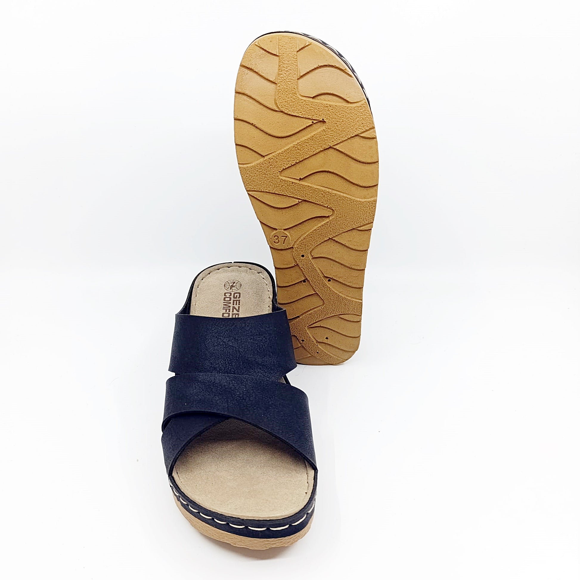 zenske ljetne natikace gezer crne profil