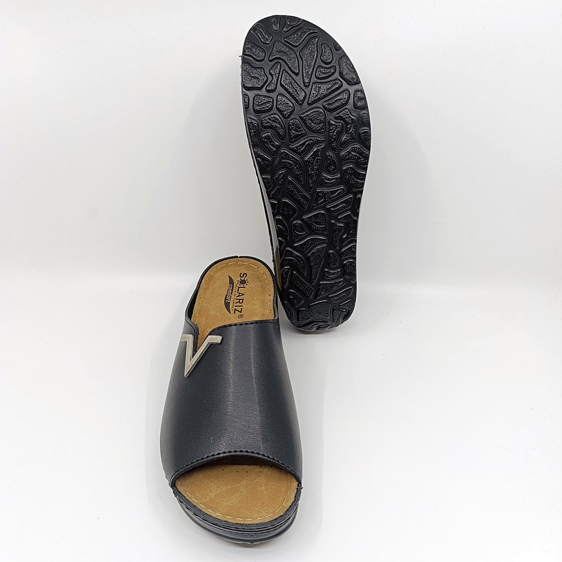 ženske natikače crne klompe mekani džon solariz