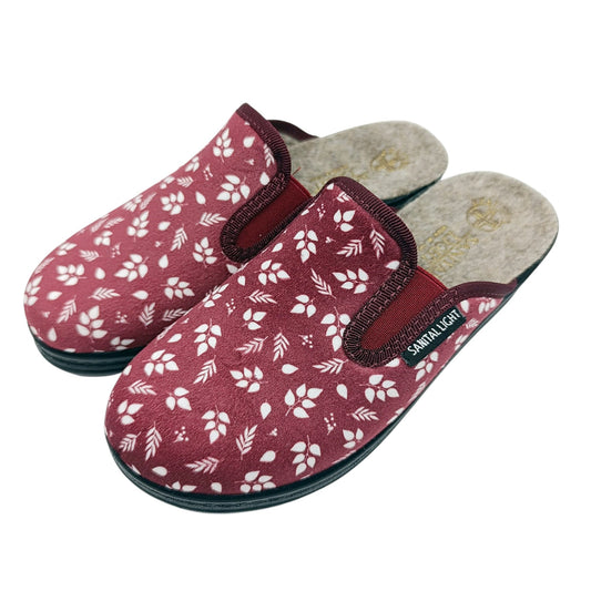 zenske papuce bordo cvjetni uzorak