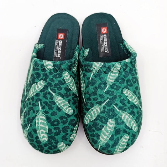 zenske papuce za kucu botanicki motiv perja anatomska tabanica