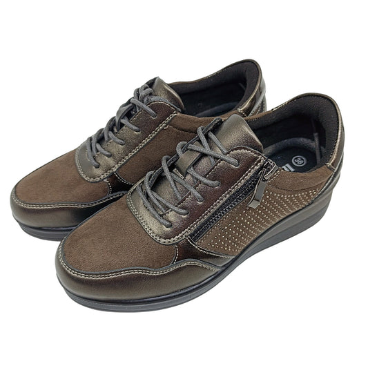 zenske zimske cipele platforma topla podstava sivo smedja