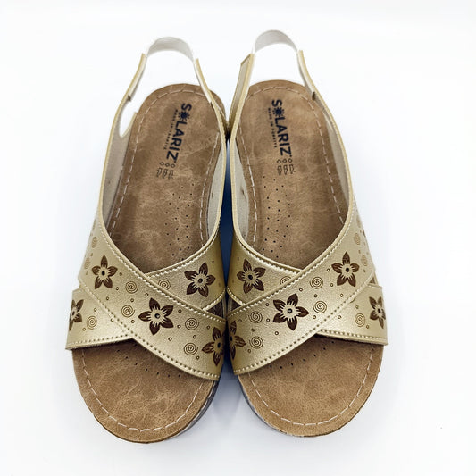 zenske zlatne sandale bez kopcanja