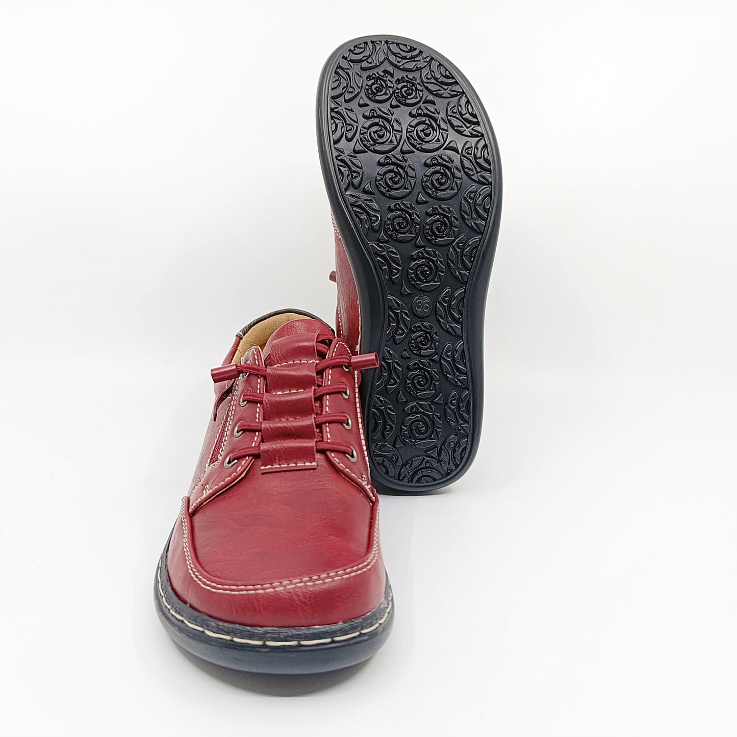 bordo cipele zenske vezanje bocni patent elegantne sportske