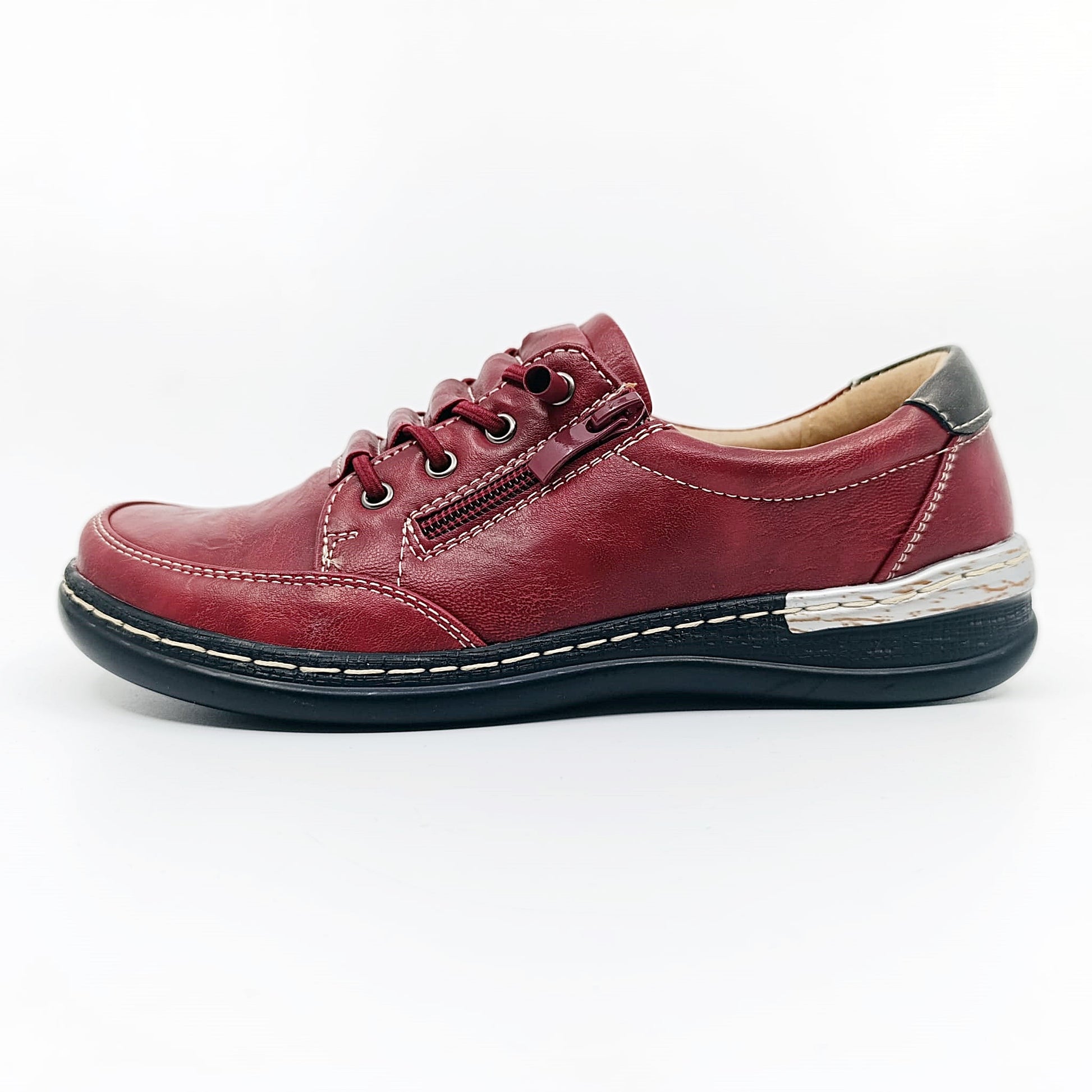 casual cipele zenske bordo crvene patent zatvarac vezice elegantne