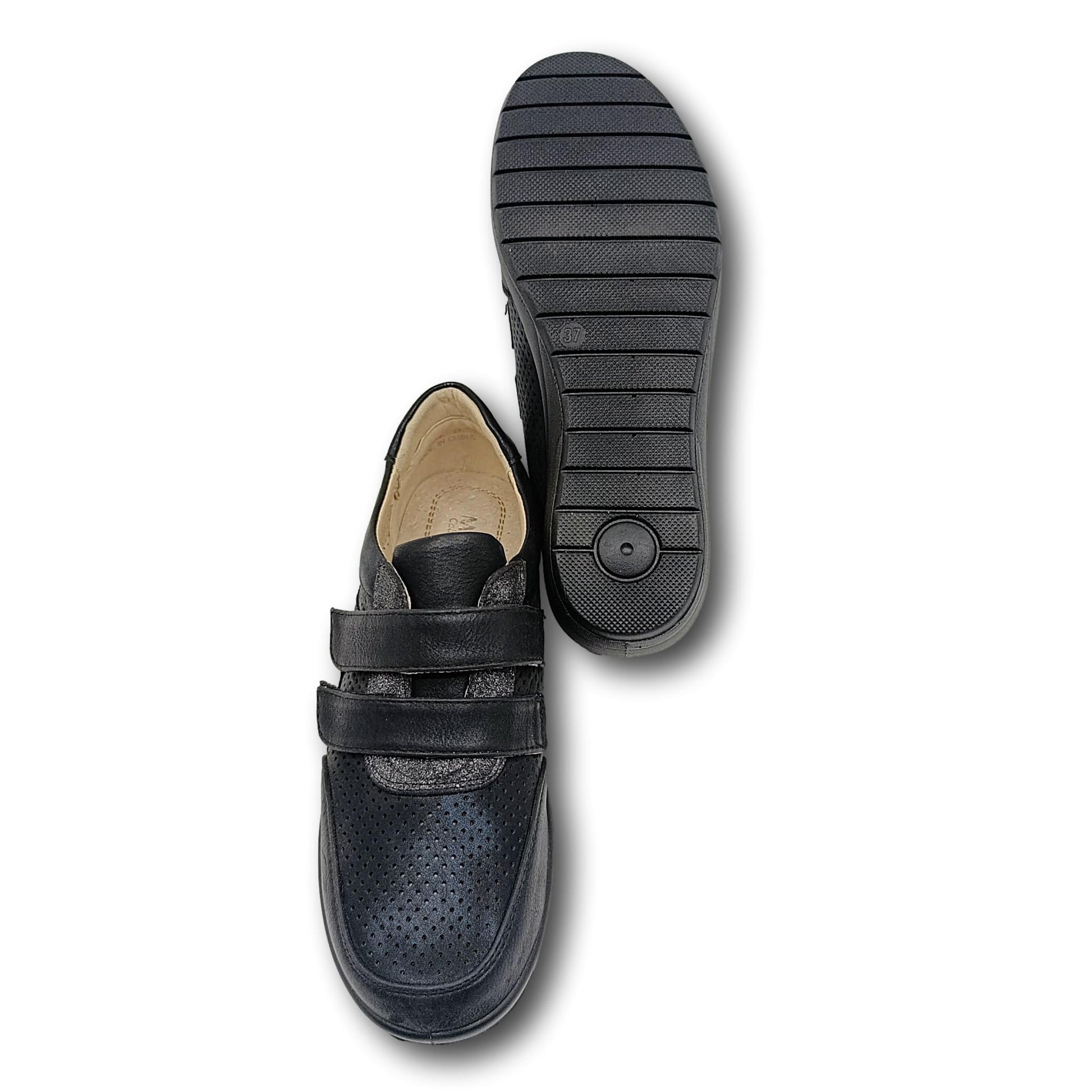 crne kozne slip-on cipele comfort