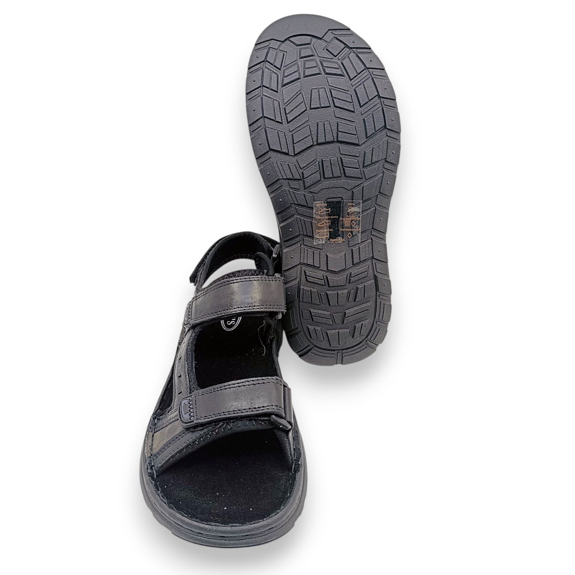 jarp crne muske sandale prirodna koza