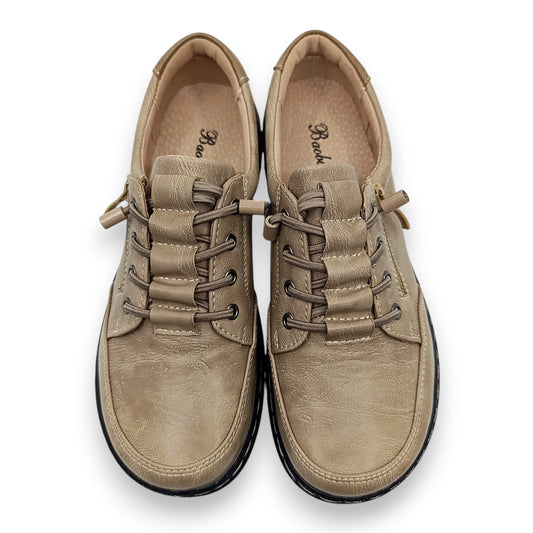 lagane zenske cipele bez elasticne vezice zlatni zip bocni pogled