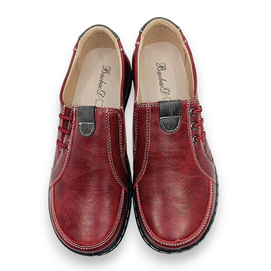 lagane zenske cipele bordo koZa udobne svakodnevne