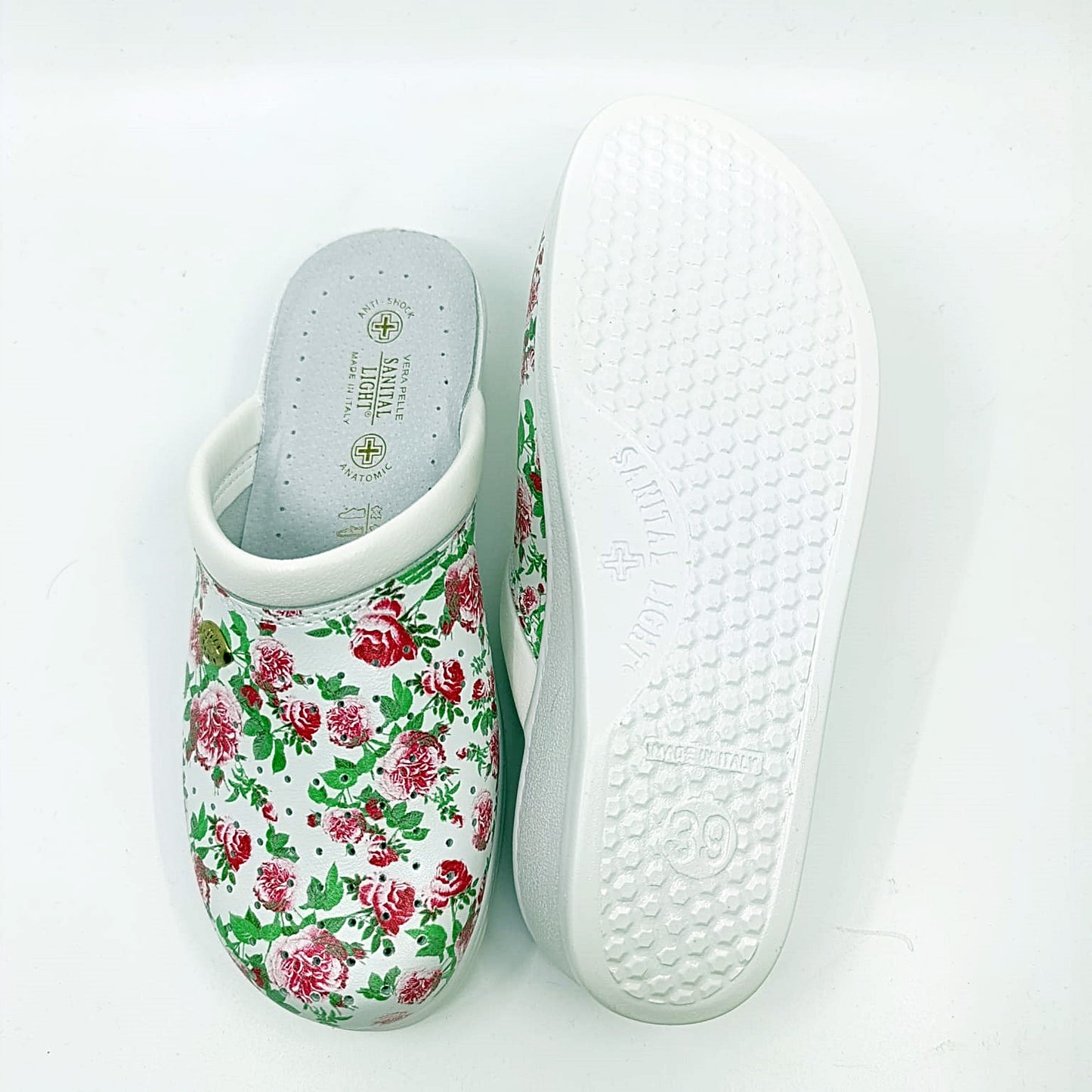 medicinske klompe povisena peta cvjetni motiv gaziste