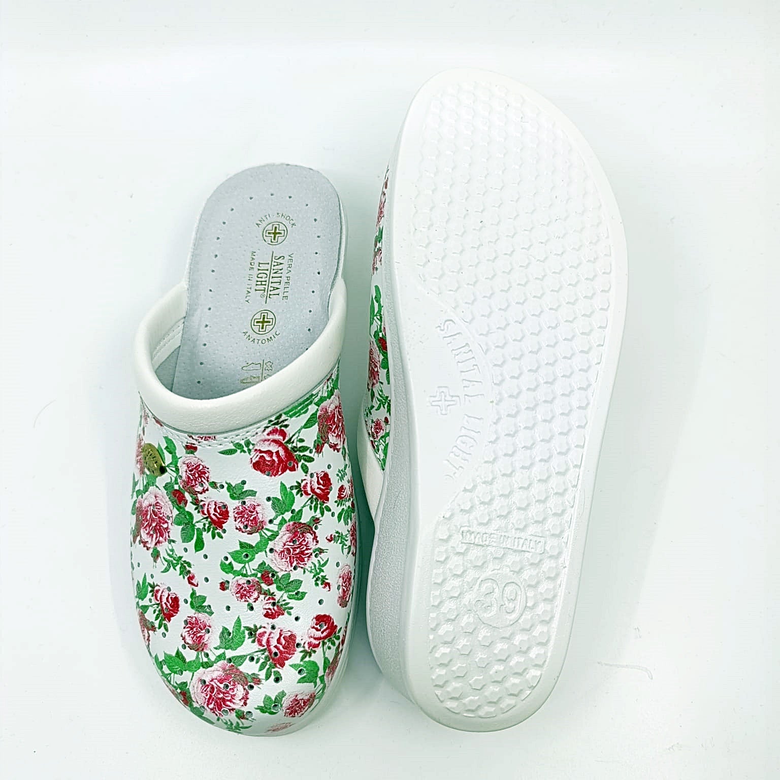 medicinske klompe povisena peta cvjetni motiv gaziste