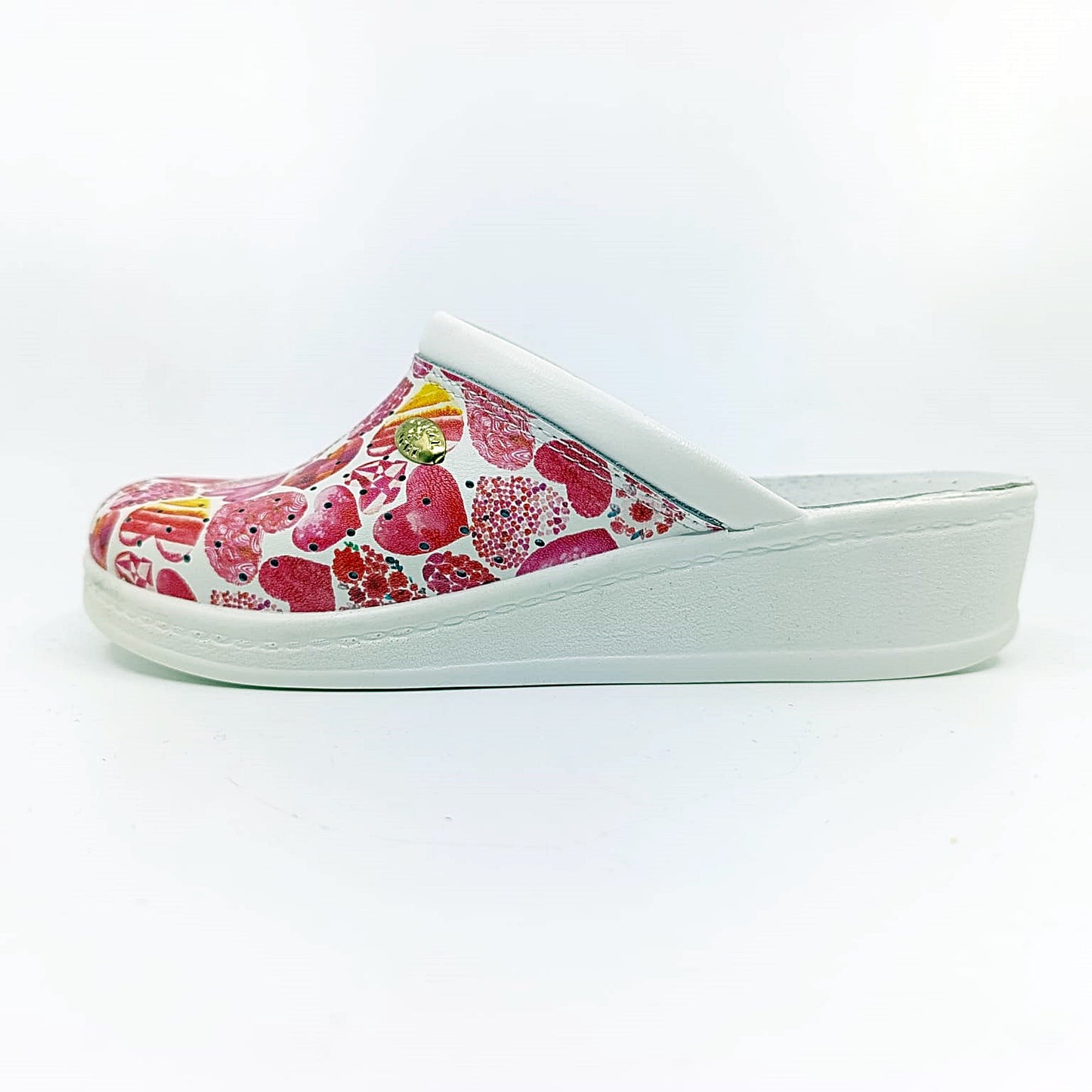 medicinske klompe za zene ruzicasti uzorak srca