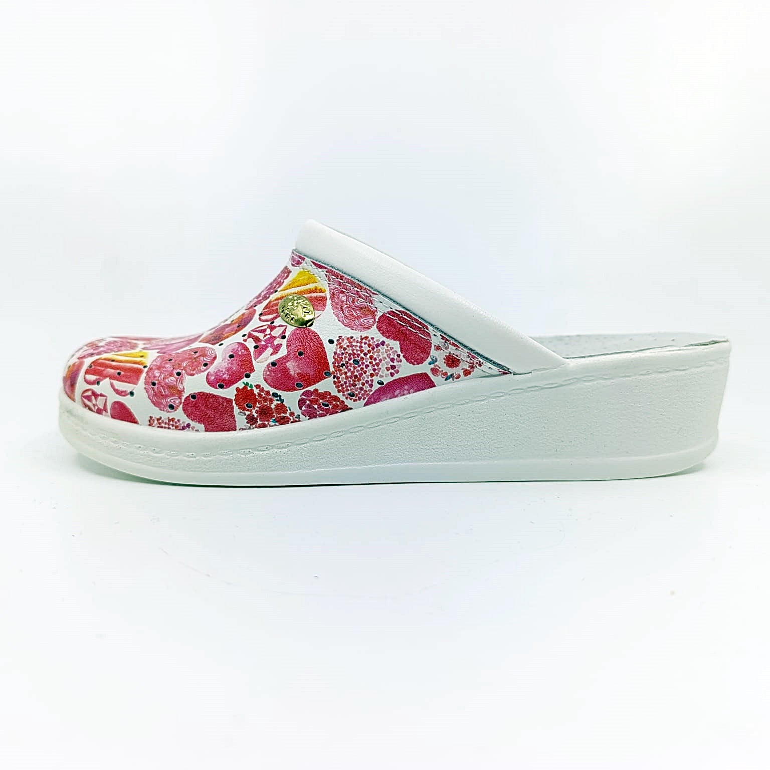 medicinske klompe za zene ruzicasti uzorak srca