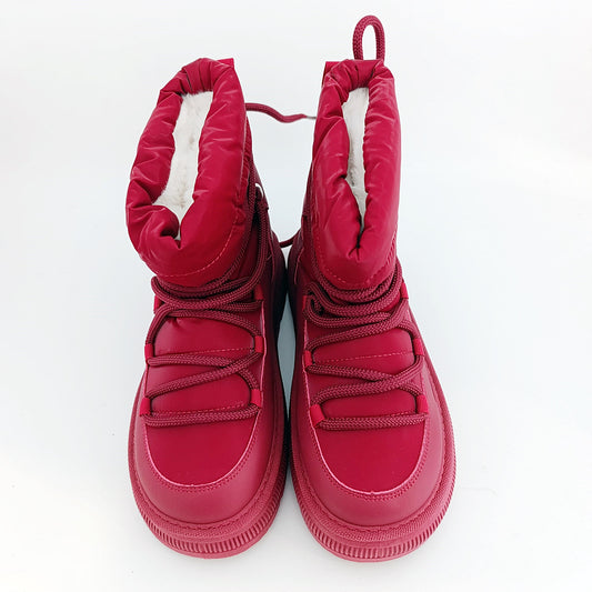 moderne crvene cizme platforma topla futra