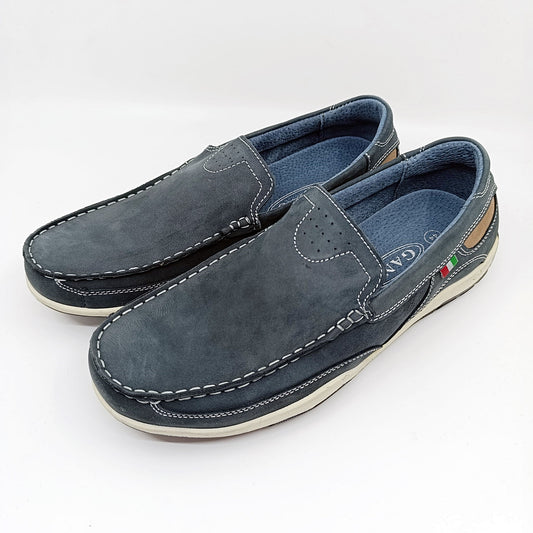muske kozne cipele plave mokasine italian style