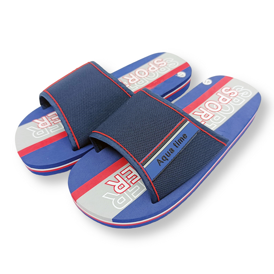 muske ljetne natikace plave crvene bijele udobne papuce 41-46