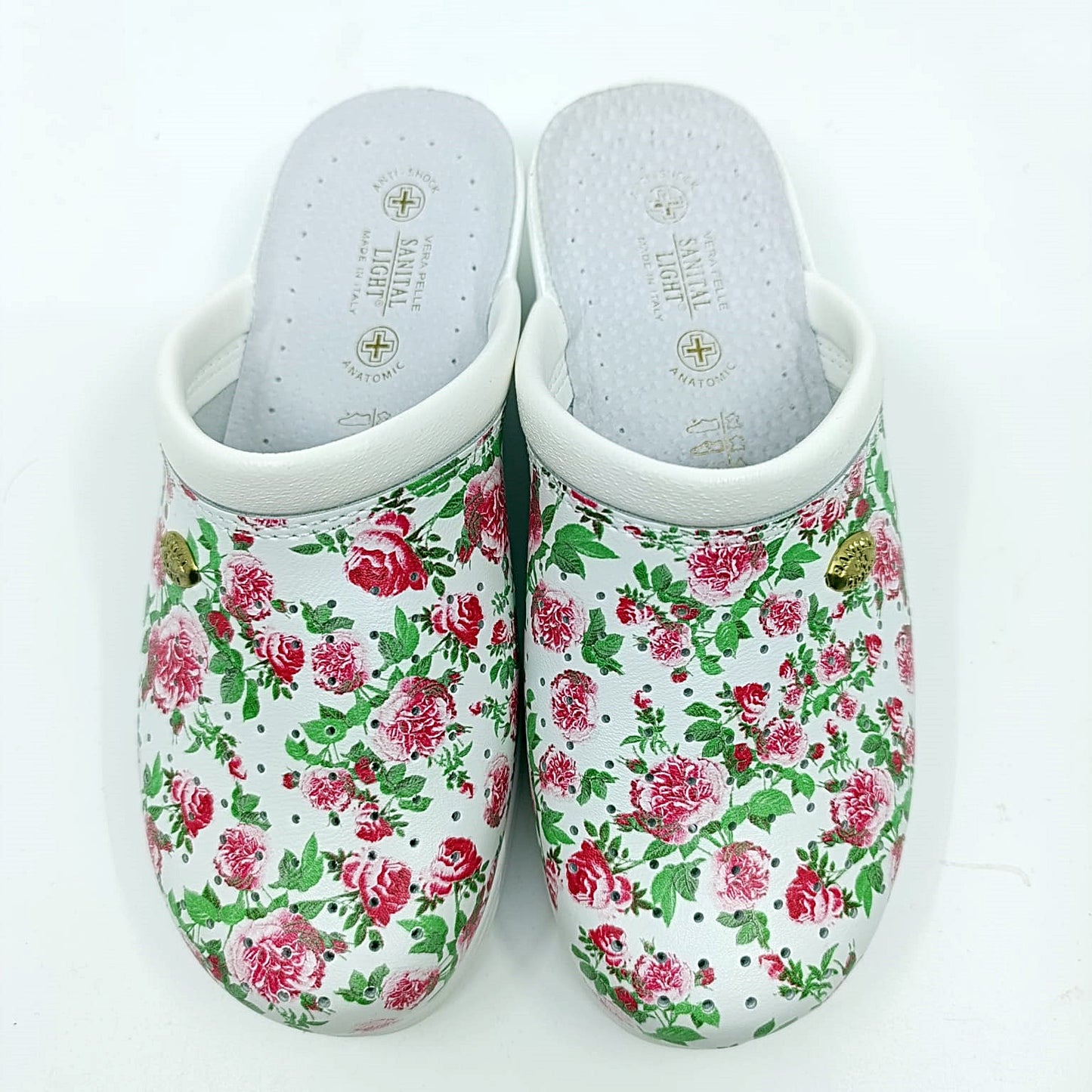 radne papuce medicinske sestre cvjetni dezene bijele