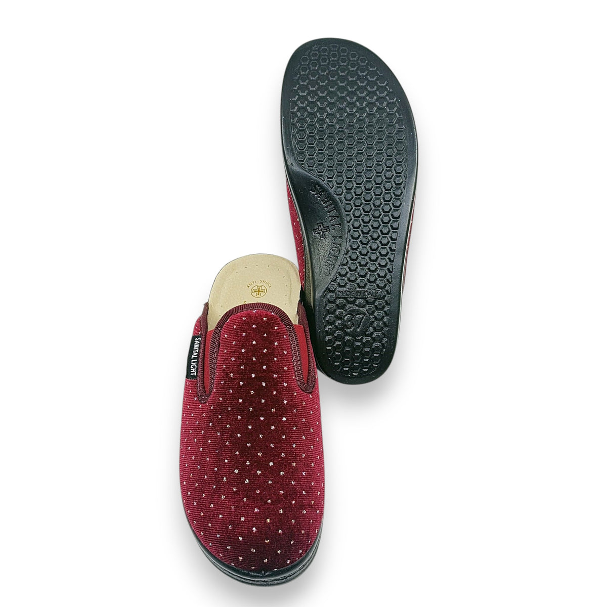 Kućne papuče Sanital Light bordo 30 palmi