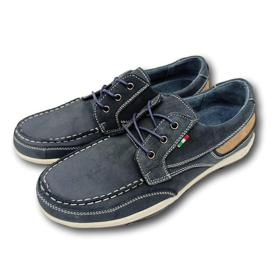 udobne mornarsko plave kozne cipele talijansko zanatstvo