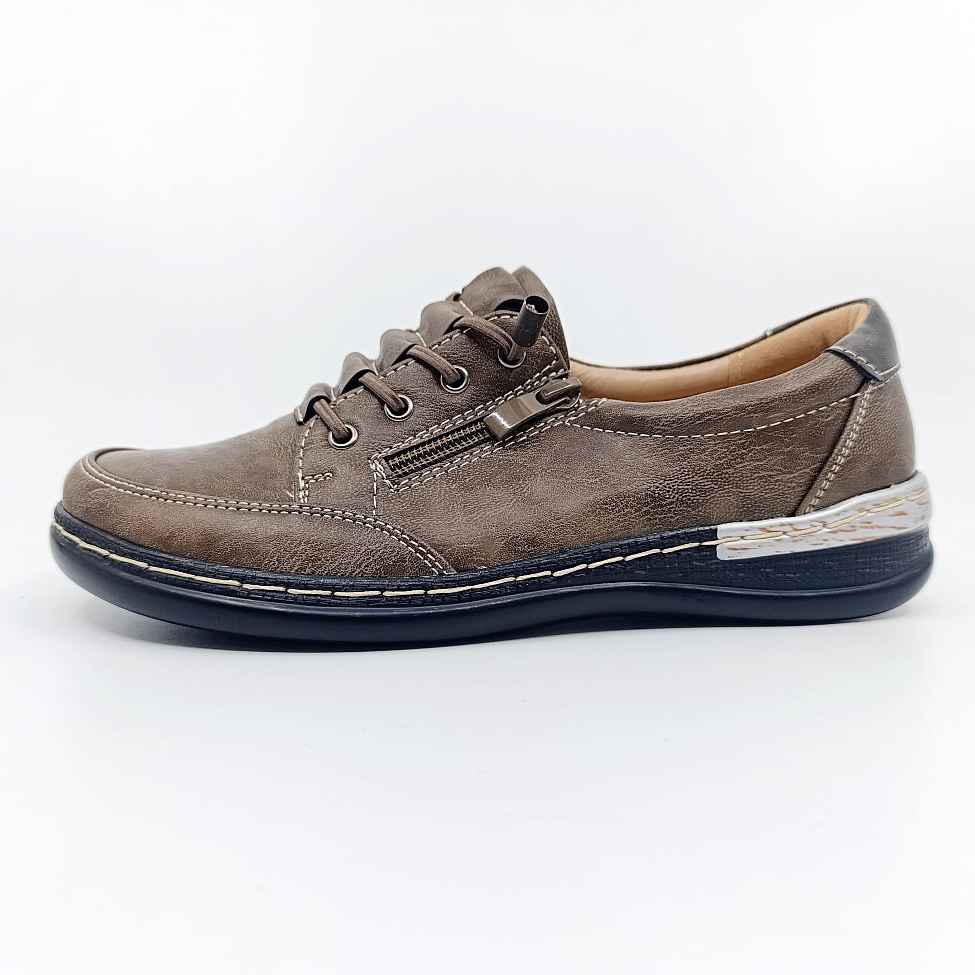 zenske casual cipele sive gornjiste umjetna koza obloga prava koza