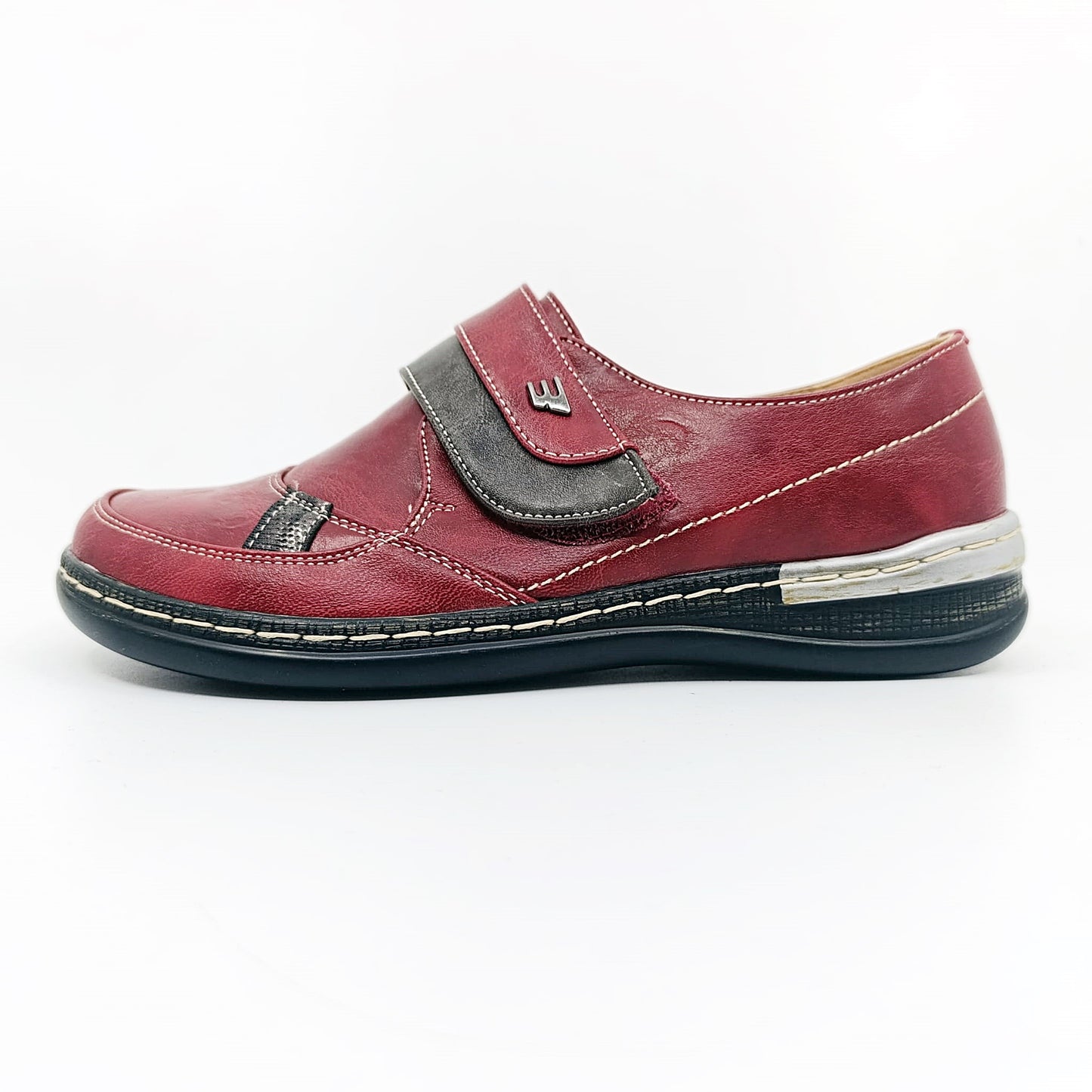 zenske cipele bordo zeleni detalji gornjiste umjetna koza obloga prava koza