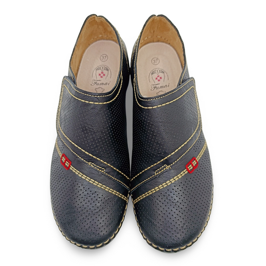 zenske crne cipele hodalice prozracne velicine 36-42 prava koza