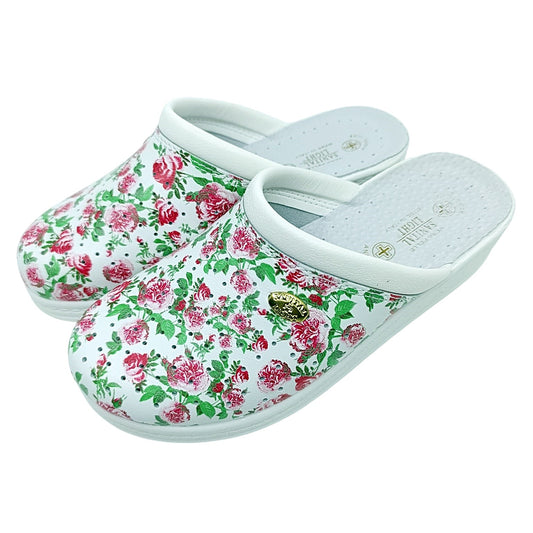 zenske medicinske klompe cvjetni uzorak anatomski djon