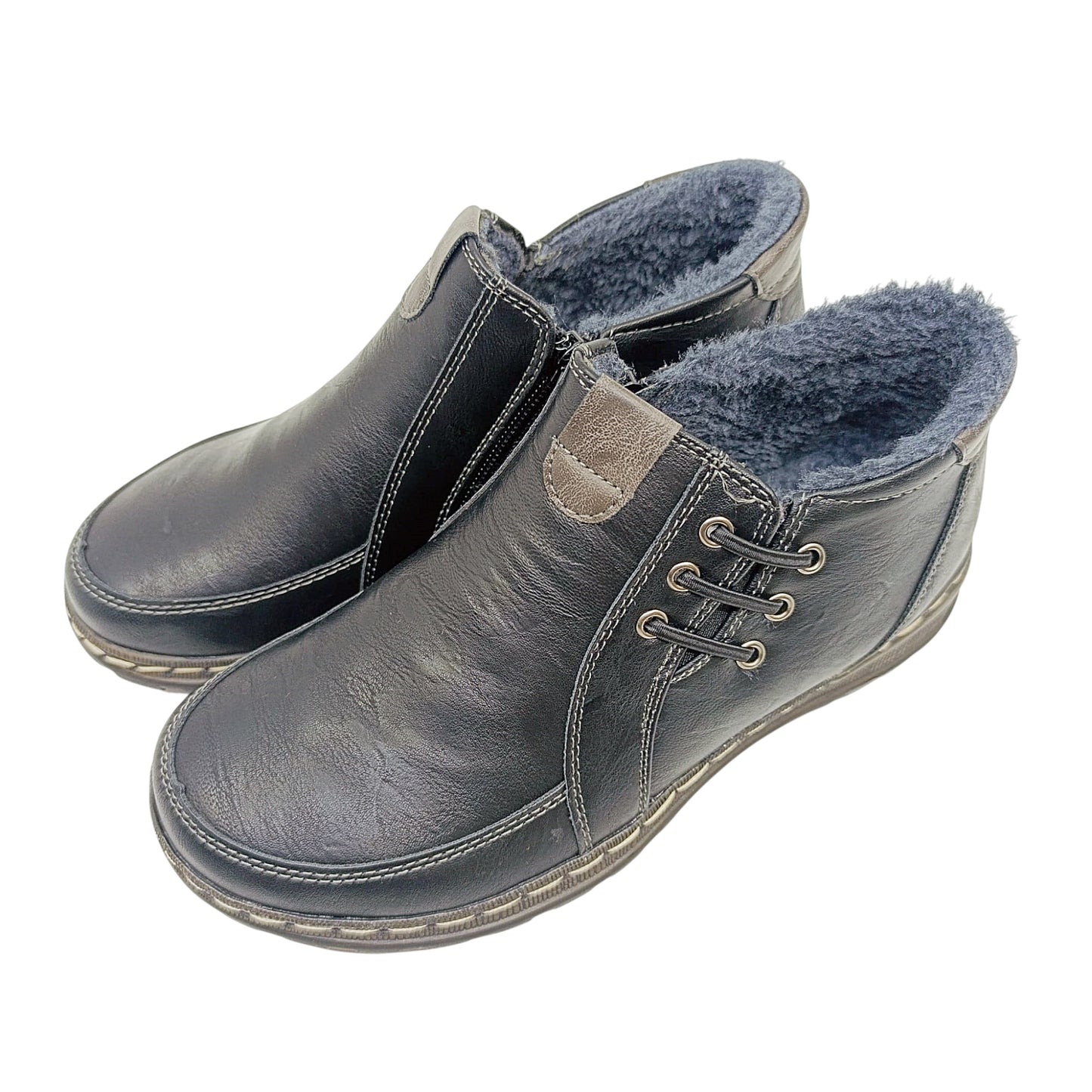 zenske tople gleznjace sive s krznom